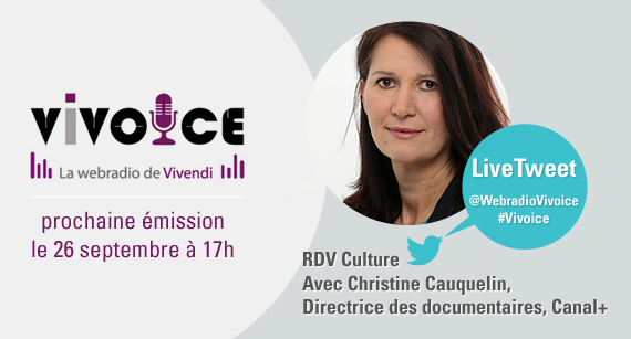 Vivoice : RDV Culture avec Christine Cauquelin, le jeudi 26 septembre à 17h