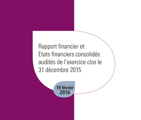 Template Rapport financier et Etats financiers consolidés audités de l'exercice clos le 31 décembre 2015