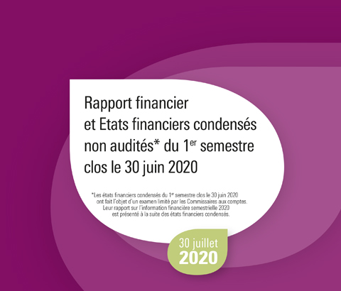 Template Rapport financier et Etats financiers condensés - 30 Juin 2020