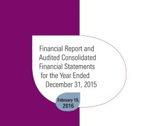 Financial Report and Audited Consolidated Financial Statements for year ended December 31, 2015