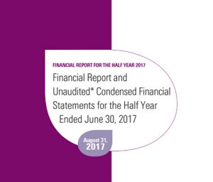Financial Report and Unaudited Condensed Financial Statements for the Half Year ended June 30, 2017