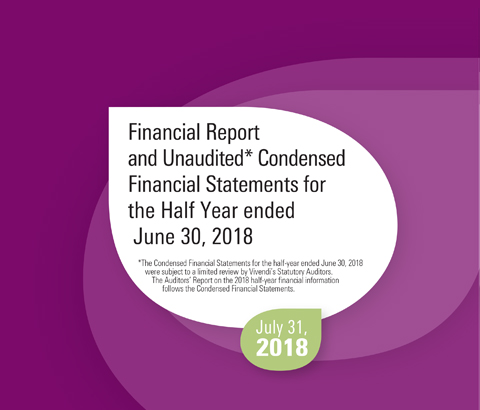 Financial Report and Unaudited Condensed Financial Statements for the Half Year ended June 30, 2018