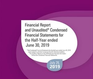 Financial Report and Unaudited Condensed Financial Statements for the Half Year ended June 30, 2019