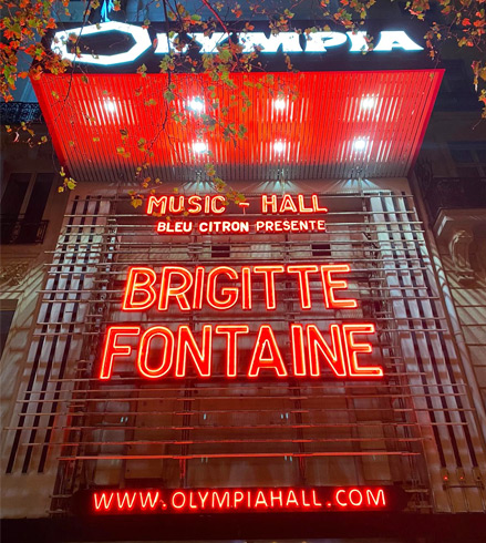 Fronton de l'Olympia avec 