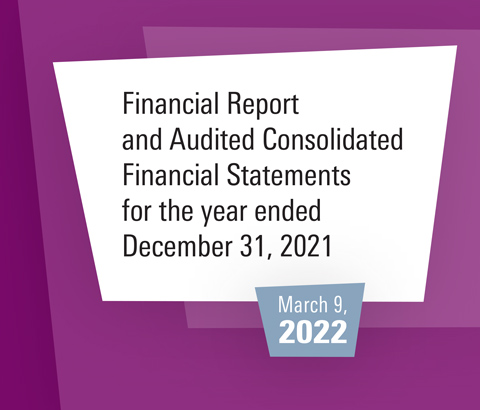 Financial Report and Audited Consolidated Financial Statements for the year ended December 31, 2021